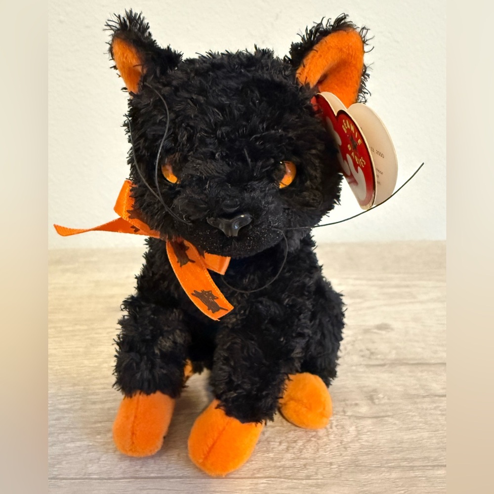 Fraidy Cat the Halloween Beanie Baby Kitty with Tags